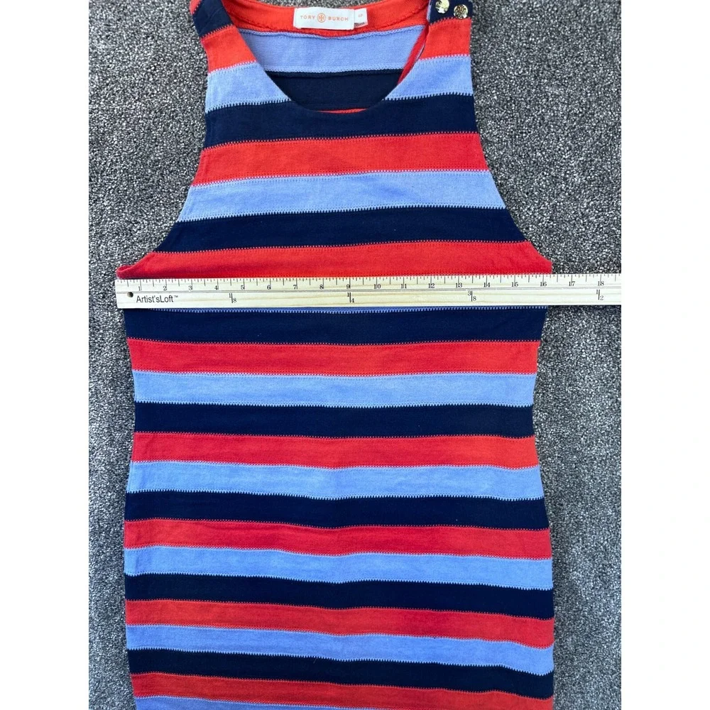 TORY BURCH Dress sz S‎ Ariana Fringed Striped cocktail party casual tank